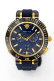 Versace V Extreme Chronograph Blue & Gold Tone Dial Blue Rubber Strap Watch for Men - VCN010017