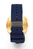 Versace V Extreme Chronograph Blue & Gold Tone Dial Blue Rubber Strap Watch for Men - VCN010017