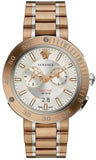 Versace V Extreme Chronograph White Dial Rose Gold Stainless Steel Watch for Women - VCN050017