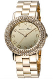 Marc Jacobs Marci Gold Dial Gold Stainless Steel Strap Watch for Women - MBM3191