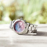 Guess Confetti Multicolored Dial Silver Steel Strap Watch For Women - W0774L1