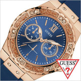 Guess Limelight Blue Dial Blue Silicone Strap Watch For Women - W1053L1