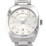 Gucci GG2570 Silver Dial Silver Steel Strap Watch For Men - YA142308