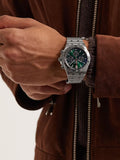 Breitling Chronomat B01 42mm Green Dial Silver Steel Strap Watch for Men - AB01343A1L1A1