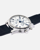 IWC Pilot’s Watch Chronograph Edition “150 Years” White Dial Black Leather Strap Watch for Men - IW377725