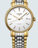 Longines Presence 38.5mm Automatic White Dial Two Tone Steel Strap Watch for Men - L4.921.2.12.7