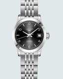 Longines Record Black Dial Automatic Stainless Steel 40mm Watch for Men - L2.821.4.56.6