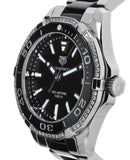 Tag Heuer Aquaracer Quartz Diamonds Black Dial Two Tone Steel Strap Watch for Women - WAY131G.BA0913