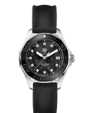 Tag Heuer Aquaracer Quartz Black Mother of Pearl Dial Black Textile Strap Watch for Women - WAY131M.FT6092