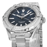 Tag Heuer Aquaracer Quartz Diamonds Blue Dial Silver Steel Strap Watch for Women - WAY131N.BA0748