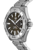 Tag Heuer Aquaracer Calibre 5 Automatic Brown Sunray Dial Silver Steel Strap Watch for Men - WAY2018.BA0927