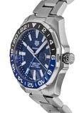 Tag Heuer Aquaracer GMT Calibre 6 Automatic Blue Dial Silver Steel Strap Watch for Men - WAY201T.BA0927