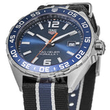 Tag Heuer Formula 1 Quartz Blue Dial Two Tone NATO Strap Watch for Men - WAZ1010.FC8197