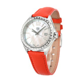 Tag Heuer Formula 1 35mm Quartz Mother of Pearl Dial Orange Leather Strap Watch for Women - WBJ131A.FC8250