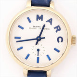 Marc Jacobs Sally White Dial Blue Leather Strap Watch for Women - MBM1354