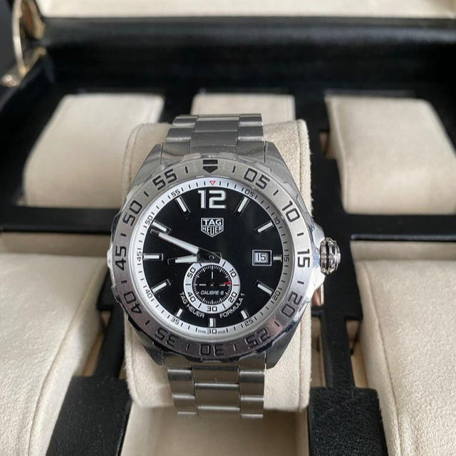 Tag Heuer Formula 1 Automatic 43mm Black Dial Silver Steel Strap