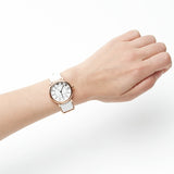 Marc Jacobs Roxy White Dial White Leather Strap Watch for Women - MJ1562