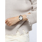 Marc Jacobs Mandy White Dial Light Brown Leather Strap Watch for Women - MJ1563