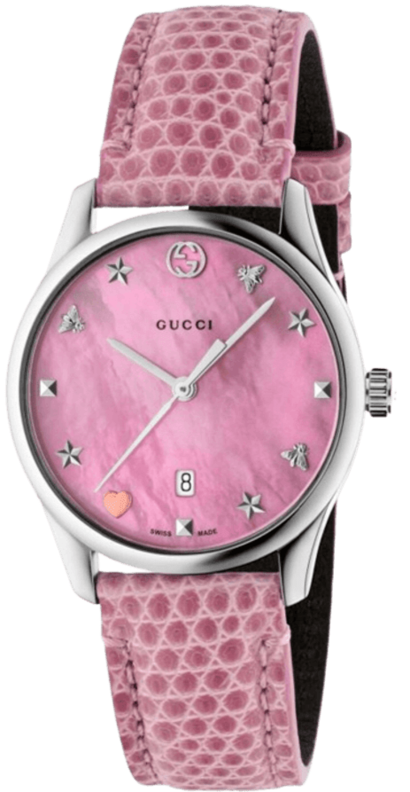 GUCCI(グッチ) G-Timeless Pink Mother of Pearl Ladies Watch Gucci G-Timeless Pink Mother of Pearl Diamond Dial Stainless