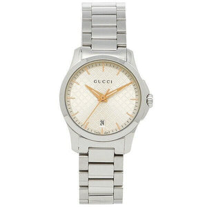 Gucci G Timeless Quartz Champagne Dial 27mm Watch For Women - YA126593