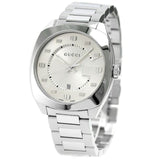 Gucci GG2570 Silver Dial Silver Steel Strap Watch For Men - YA142308