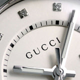 Gucci GG2570 Diamonds White Dial Silver Steel Strap Watch For Women - YA142403