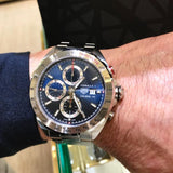 Tag Heuer Formula 1 Automatic Chronograph Blue Dial Silver Strap Watch for Men - CAZ2015.BA0876