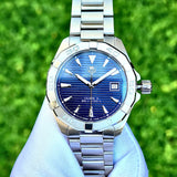 Tag Heuer Aquaracer Automatic Blue Dial Silver Steel Strap Watch for Men - WAY2112.BA0928