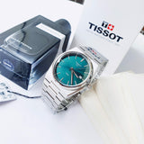 Tissot PRX Green Dial Silver Steel Strap Watch For Men - T137.410.11.091.00