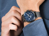 Maserati Epoca Black Edition Blue Dial Black Mesh Bracelet Watch For Men - R8873618008