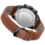 Hugo Boss Pilot Black Dial Brown Leather Strap Watch for Men - 1513851