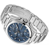 Hugo Boss Grandmaster Blue Dial Silver Steel Strap Watch for Men - 1513884