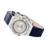 Maserati Potenza Diamonds Silver Dial Blue Leather Strap Watch For Women - R8851108502