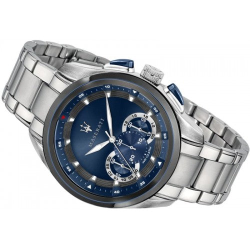 Watch For Blue Watch Stainless Men Chronograph 45mm Steel Dial Maserati for Traguardo Men