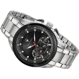 Maserati Traguardo Analog Black Dial Stainless Steel Watch For Men - R8873612015