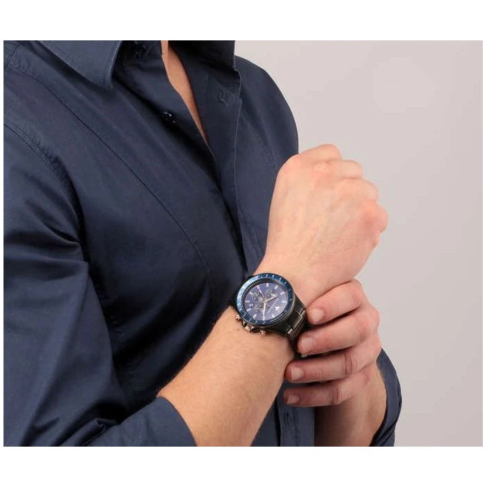 Maserati SFIDA Chronograph Blue Dial Stainless Steel Watch For Men | Chronographen