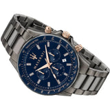 Maserati SFIDA Chronograph Blue Dial Stainless Steel Watch For Men - R8873640001