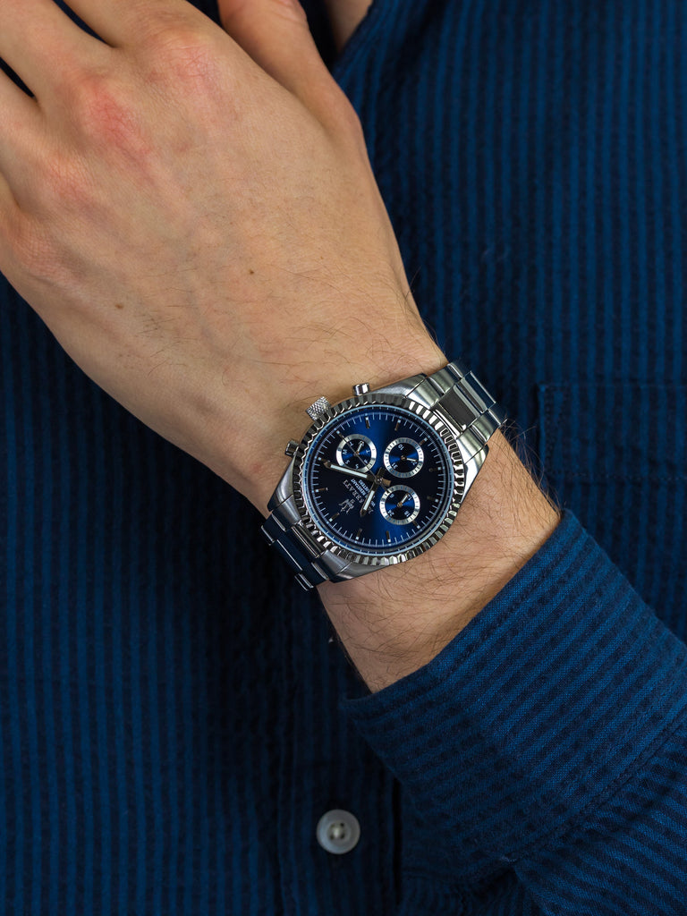 Men Dial Chronograph Maserati Blue Quartz Watch Competizione For
