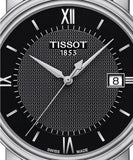 Tissot T Classic Bridgeport Black Dial Silver Steel Strap Watch For Men - T097.410.11.058.00