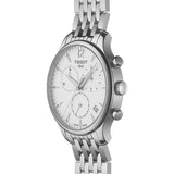 Tissot T Classic Tradition Chronograph White Dial Silver Mesh Bracelet Watch For Men - T063.617.11.037.00