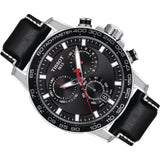 Tissot Supersport Chrono Black Dial Black Leather Strap Watch for Men - T125.617.16.051.00